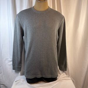Outdoor Life Men's Gray Waffle Crewneck Sweater